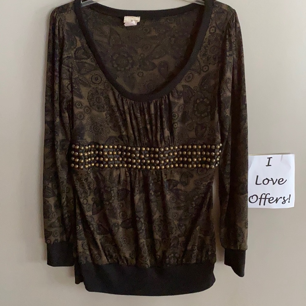Embellished Banded Top